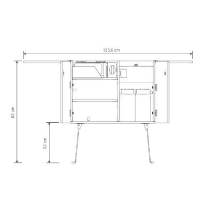 dimensions cuisine mobile de plein air