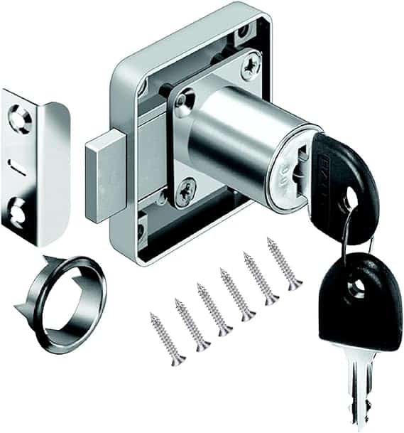 Serrure à clé pour une porte ou un tiroir